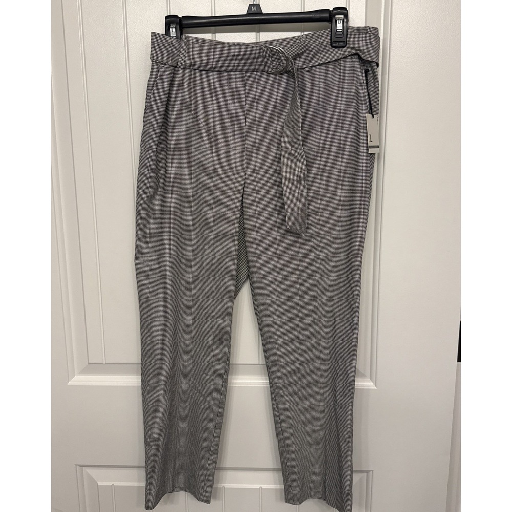 NWT. Jules & Napoleon Pull On Straight Leg Ankle Pants Large W/belt Capri Length